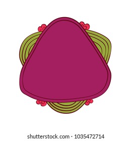 Vector color hand drawn frame badge template