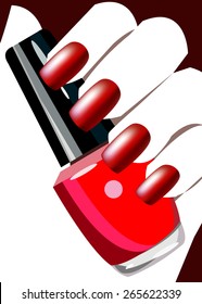 vector color hand human print symbol illustration