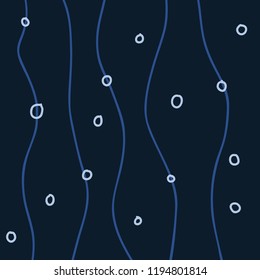 Vector color hand-drawing wave sea background. abstract sea texture.