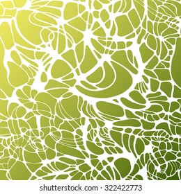 Vector color hand-drawing wave sea background. Green abstract sea texture.