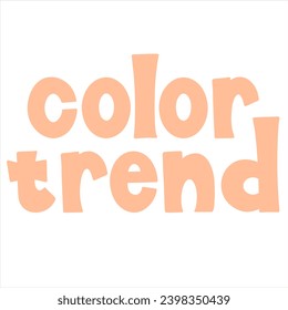 Vector color handwriting bold font. Text of fashionable Peach color in 2024 year. Sample for design, flyer, banner, poster