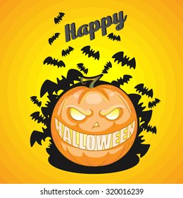 Vector Color Happy Halloween Illustration