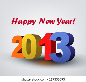 vector color Happy New Year and xmas greeting card