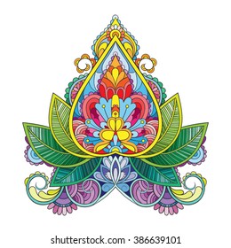 Vector Color Henna Illustration