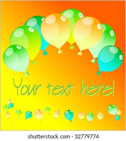 Vector color holiday balloon texture, baner