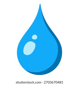 Icono de color de Vector - gota de agua azul