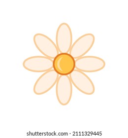 Vector color icon with chamomile