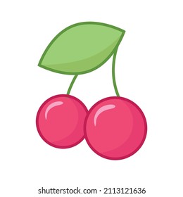 Icono de color del vector con berry de cereza