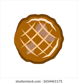Vektorfarbensymbol für Kakaokekse