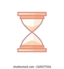 Vector color icon with hourglass