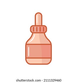 Vector color icon with jar of iodine
