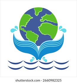 Vector color icon for marine
