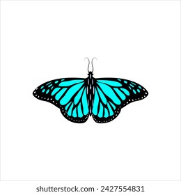 Vector color icon for monarch butterfly