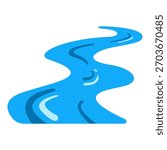 Vector Color Icon - River Flow