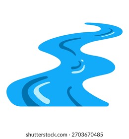 Icono de color de Vector - Flujo del río