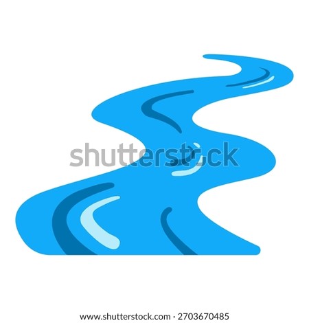 Vector Color Icon - River Flow