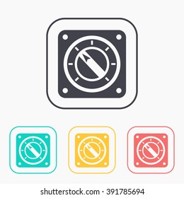  vector color icon set of gauge