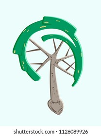vector color icon of a tree. logo