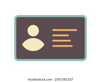 Vector color identity card icons isolated on white background