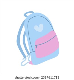 Vector color illustration of a backpack.