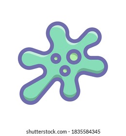 Vector color illustration icon for bacterium
