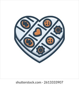 Vector color illustration icon for chocolates