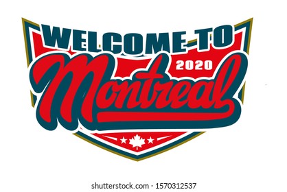 Vector color illustration with the inscription Montreal.