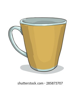Vector color illustration of painted cup