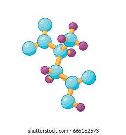 Vector color illustration of protein molecule