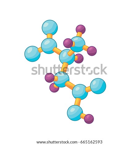 Vector color illustration of protein molecule