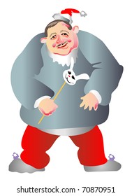 Vector color illustration of santa claus