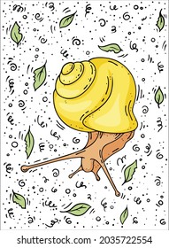 Vektorfarbengrafik einer Schnecke