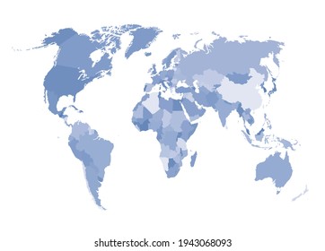 Ilustración de color vectorial de un mapa mundial.