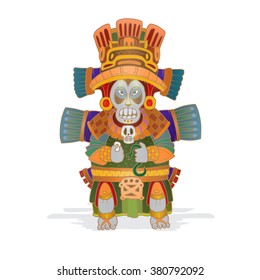 Vector color image of an ancient Mexican Indians Idol