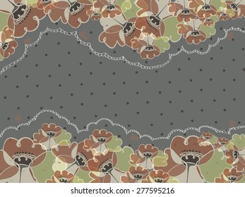 vector, color image, the form of the stylized poppies, for design