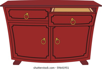 Vector color image of isolated cheval on cartoon style