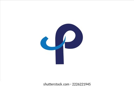 Vector color image of letter P