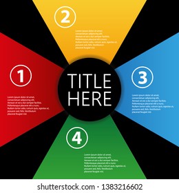 Vector Color Infographic Template with four pieces for content