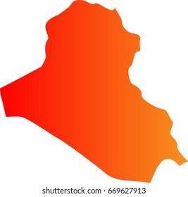 vector color of Iraq map