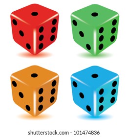 Vector color Isolated Dice set