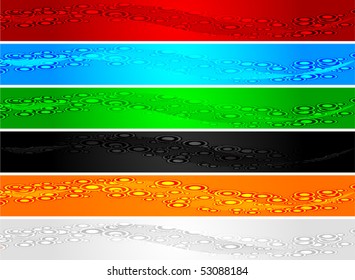 Vector color line and circle