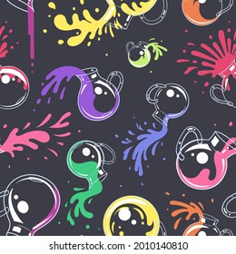 Vector Color Liquid Seamless Pattern