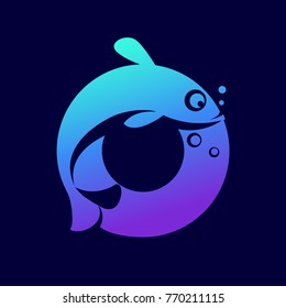 Vector color logo Zoo, pet shop Parrot
