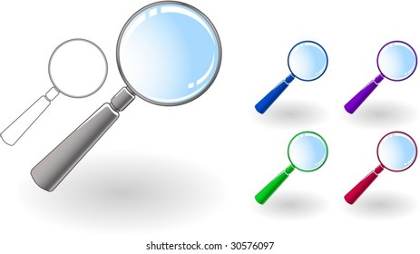 the vector color magnifier set