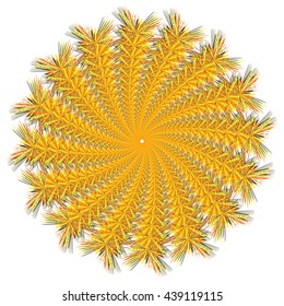 Vector color mandala.Contour spirograph, patterned design element, ethnic amulet.Doodling style.