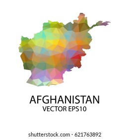 Vector color map of afghanistan, Vector illustration eps 10.