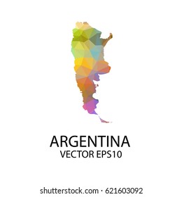 Vector color map of argentina, Vector illustration eps 10.