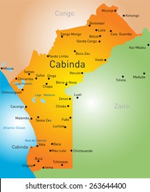 Vector color map of Cabinda