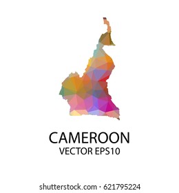 Vector color map of cameroon, Vector illustration eps 10. 
