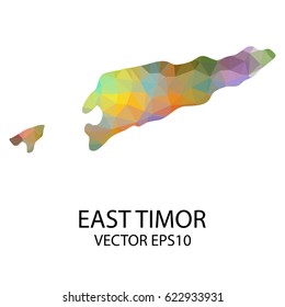 Vector color map of east timor, Vector illustration eps 10.
